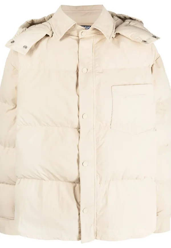 Jacquemus Doudoune vadderad skjortjacka - Neutral