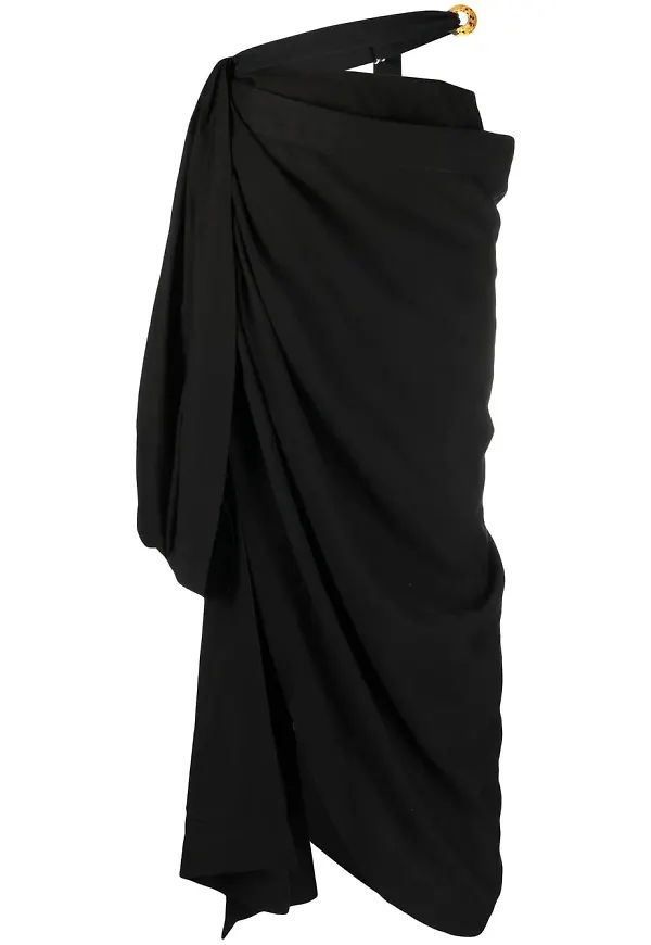Jacquemus draperad minikjol - Svart