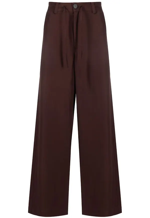 Jacquemus drawstring straight-leg trousers - Brun