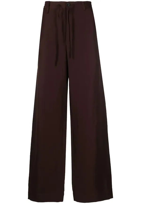 Jacquemus drawstring straight-leg trousers - Brun