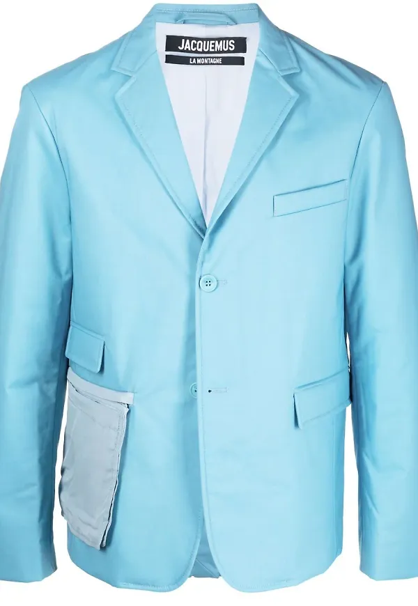 Jacquemus enkelknäppt blazer - Blå