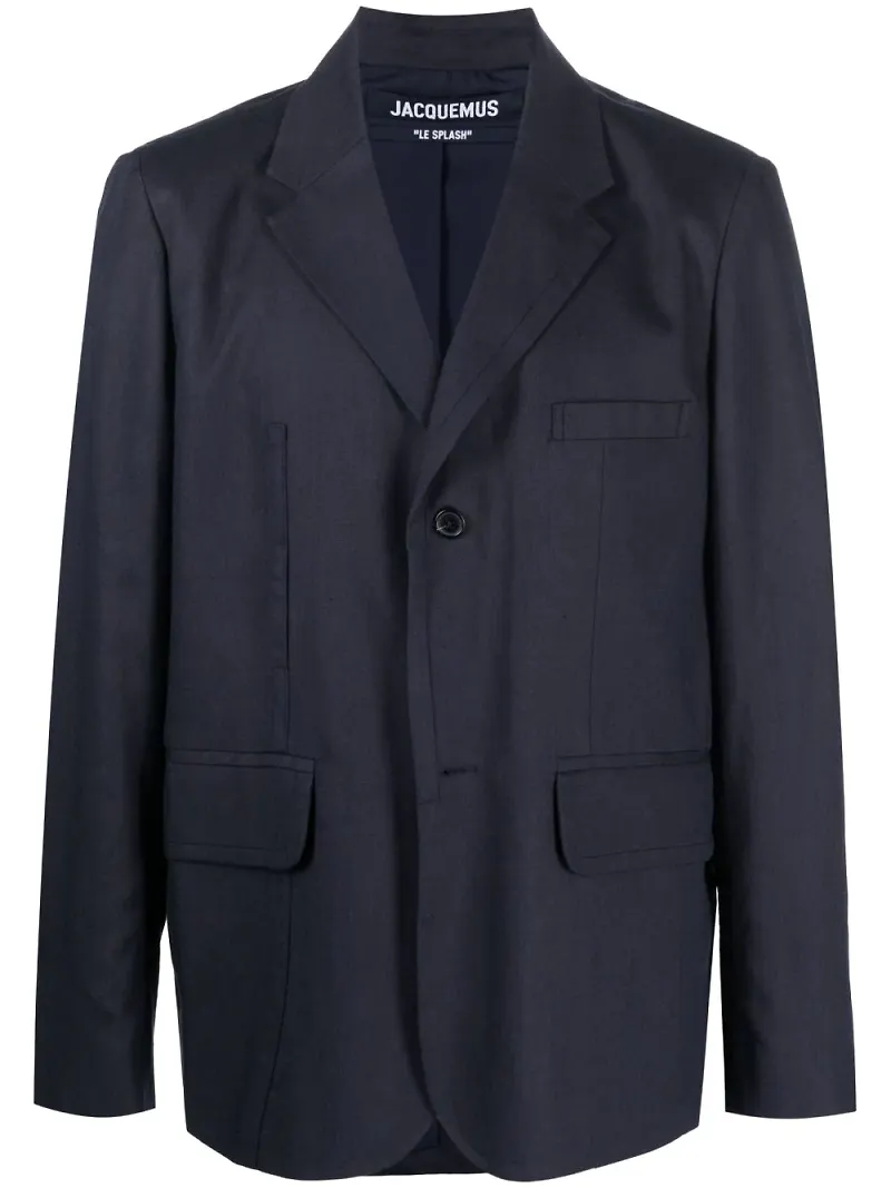 Jacquemus enkelknäppt blazer - Blå