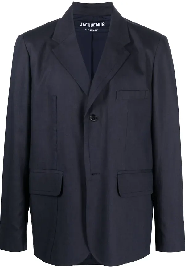Jacquemus enkelknäppt blazer - Blå