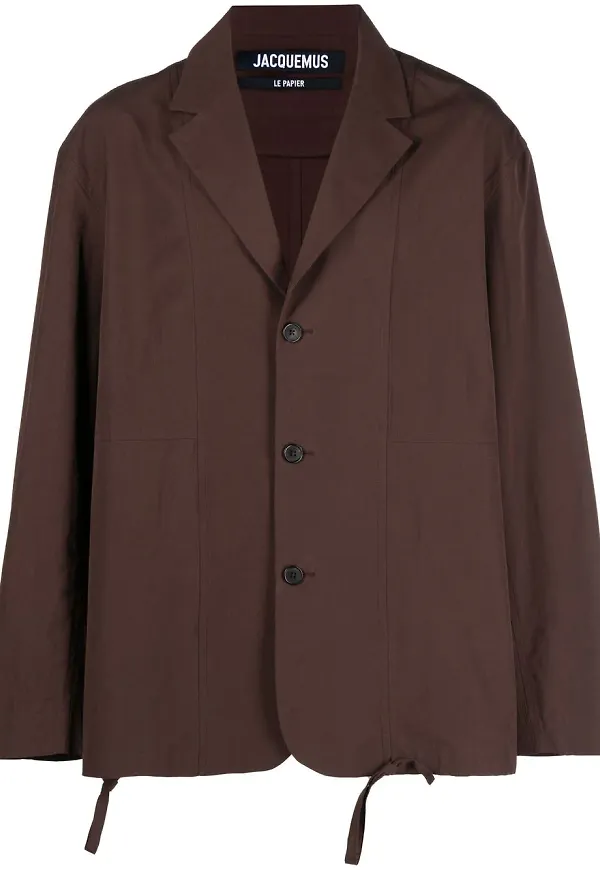 Jacquemus enkelknäppt blazer - Brun