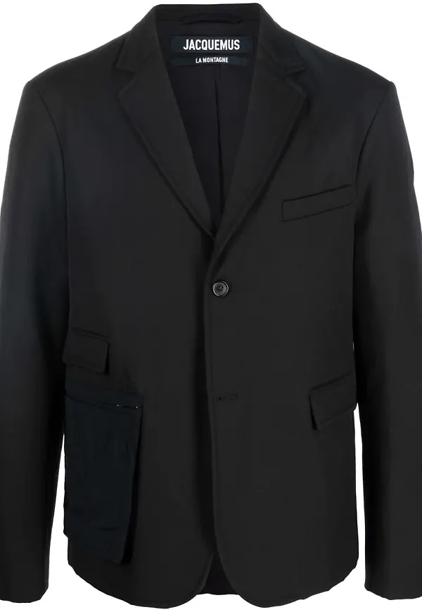 Jacquemus enkelknäppt blazer - Svart