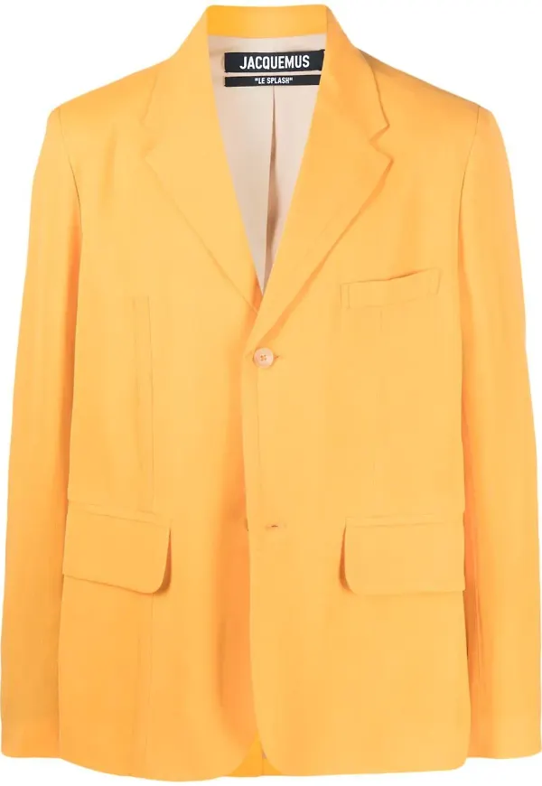 Jacquemus enkelknäppt finblazer - Orange