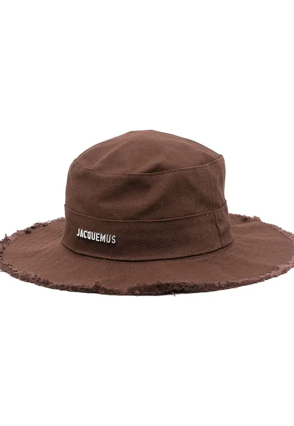 Jacquemus hatt med brett brätte - Brun