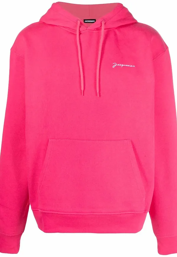 Jacquemus hoodie med logotyp - Rosa