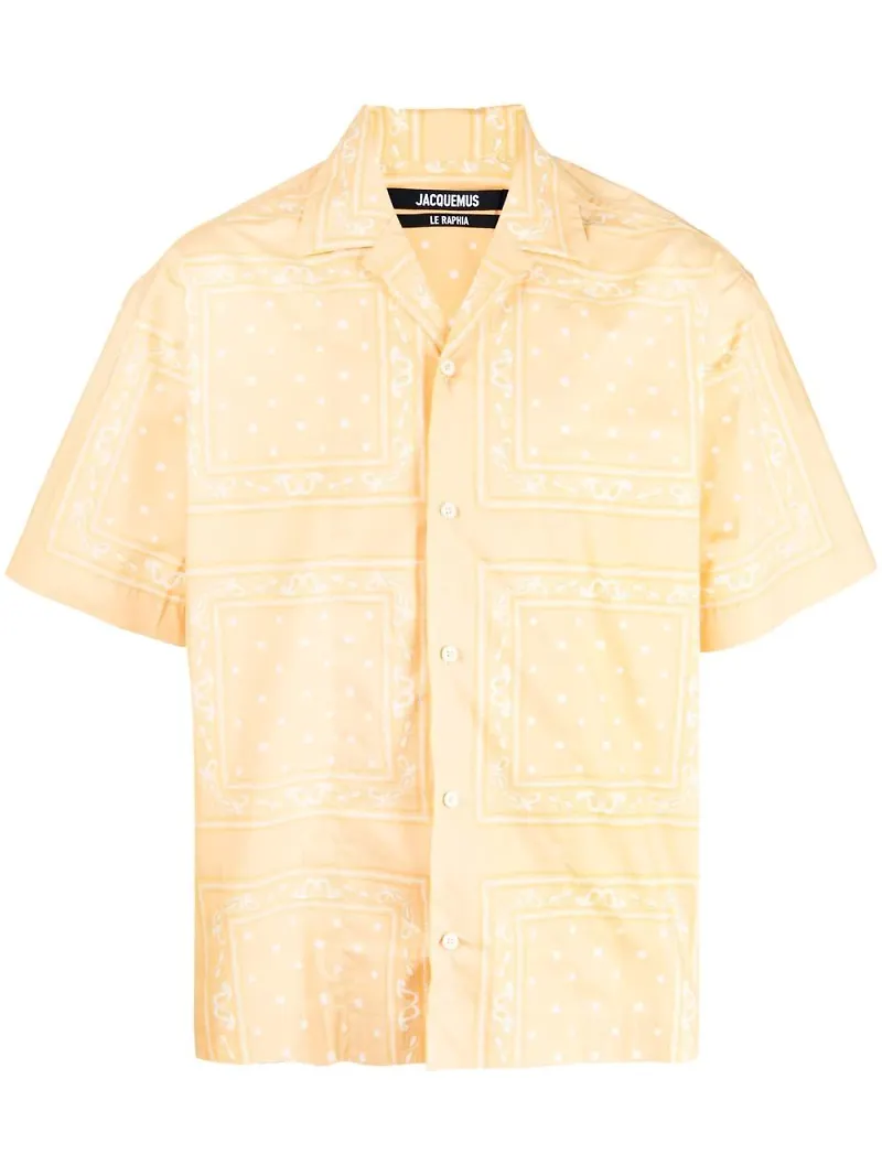 Jacquemus Jean bandanamönstrad skjorta - Gul