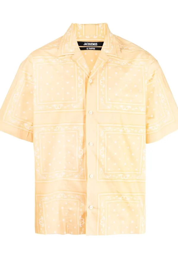 Jacquemus Jean bandanamönstrad skjorta - Gul