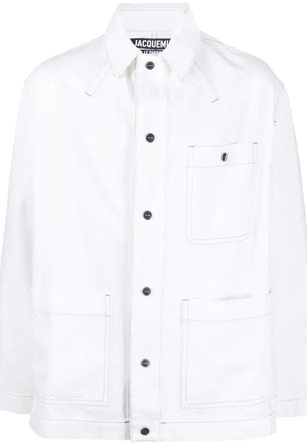 Jacquemus jeansjacka - Vit