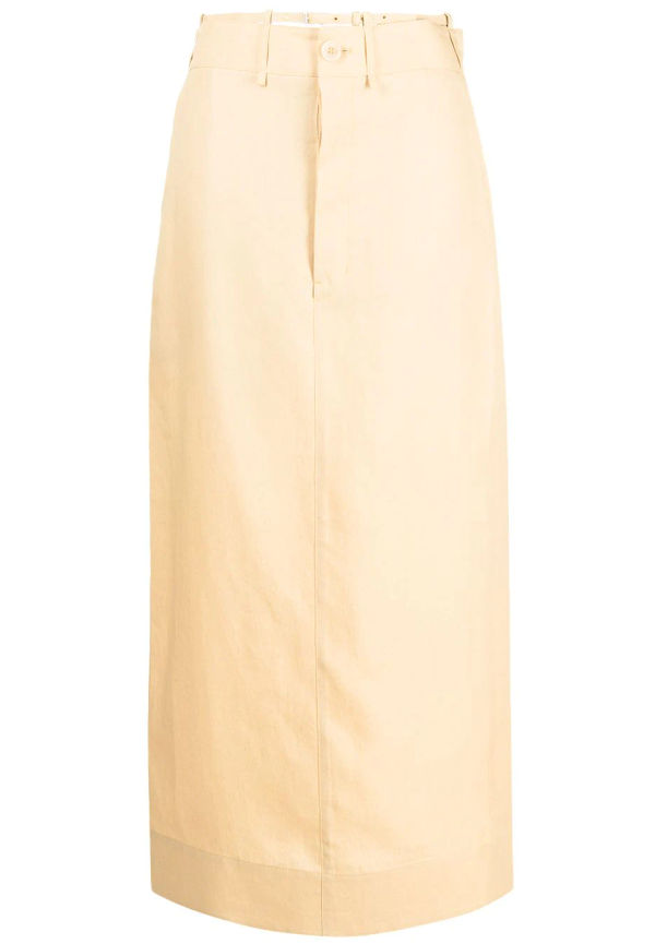Jacquemus kjol med hög midja - Gul