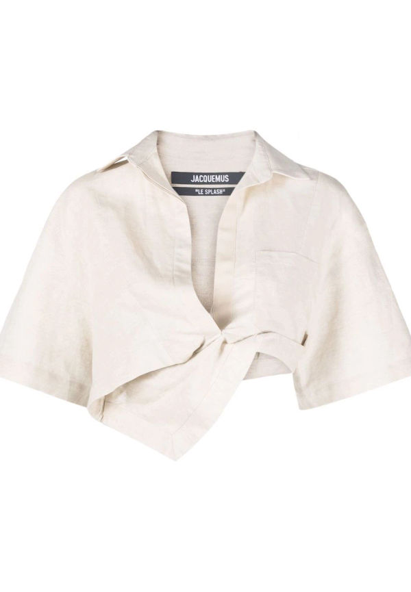 Jacquemus kort kortärmad skjorta - Neutral