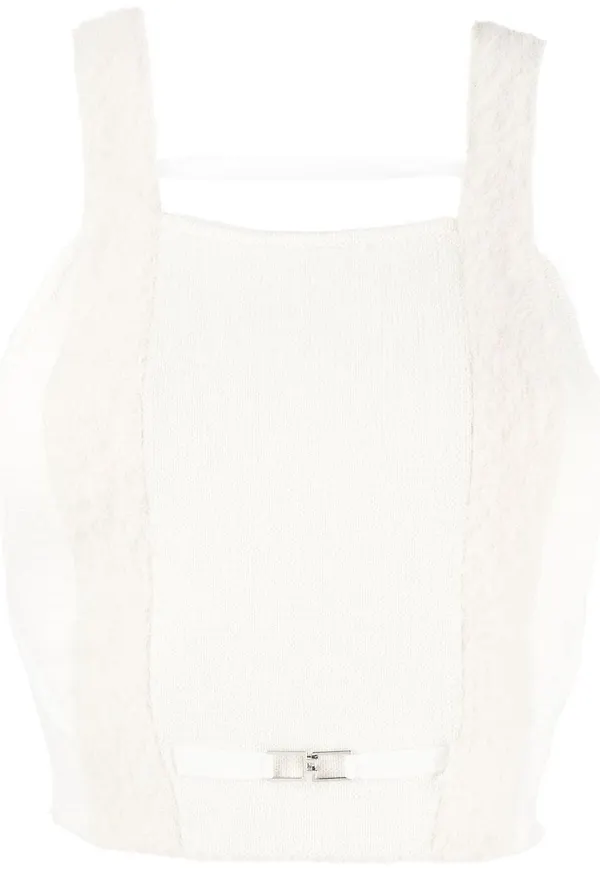 Jacquemus kort tajt linne - Vit
