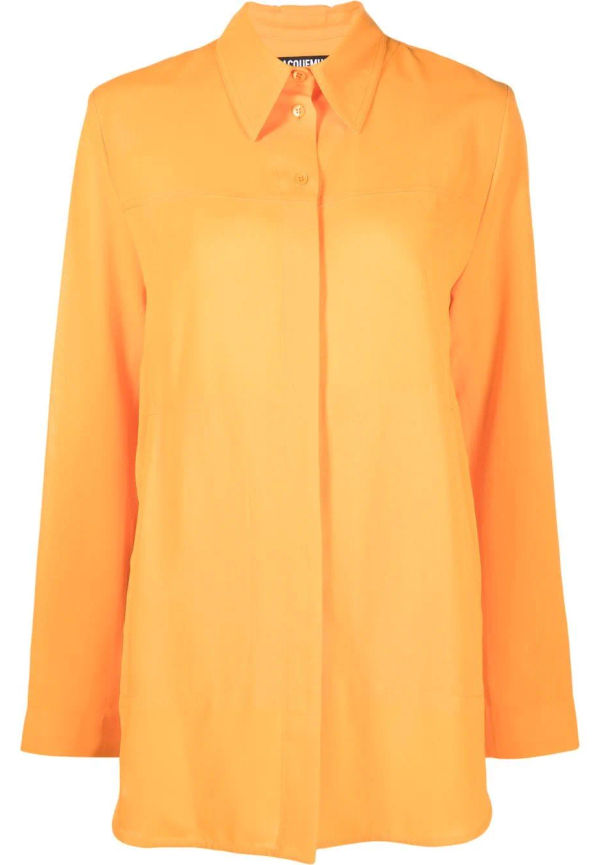 Jacquemus La Chemise Passio skjorta med delad rygg - Orange