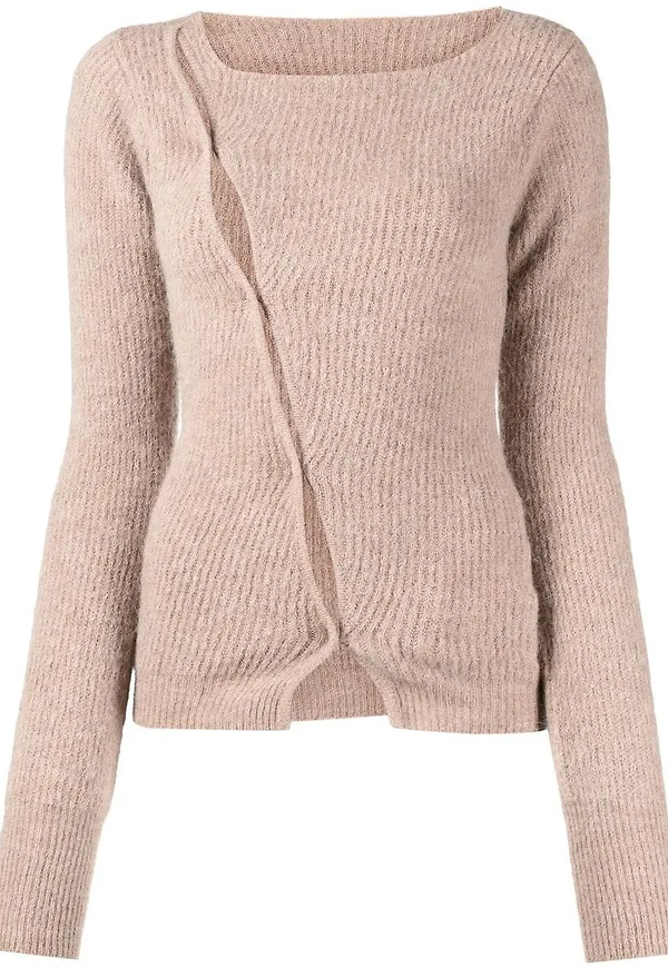 Jacquemus La Pau asymmetrisk kofta - Brun