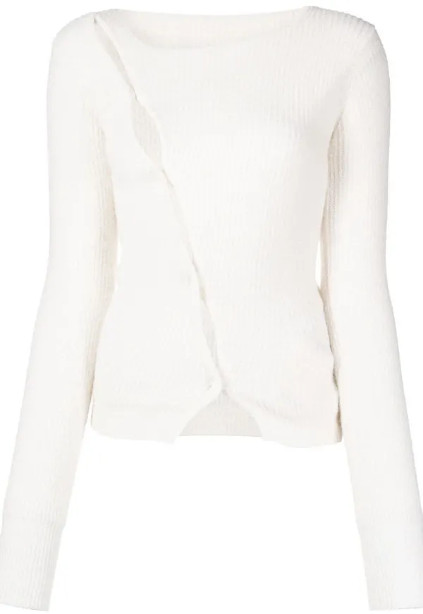 Jacquemus La Pau asymmetrisk kofta - Vit