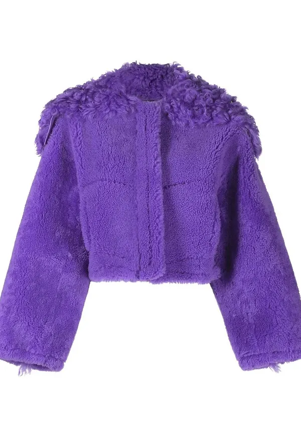 Jacquemus La veste Pilone fårskinnsjacka - Lila