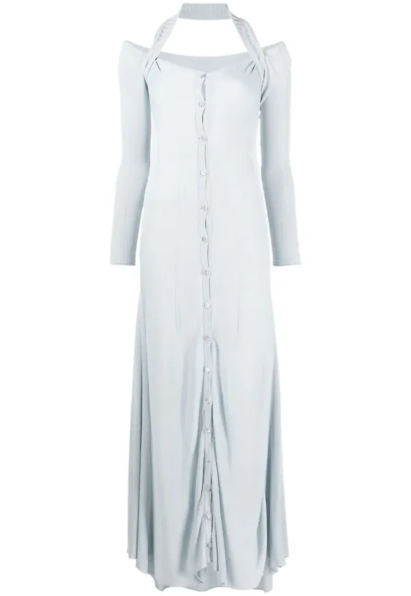 Jacquemus Lagoa klänning med halterneck - Blå