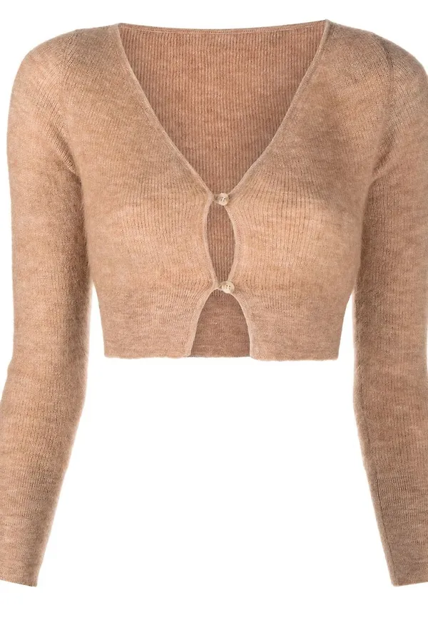Jacquemus Le Cardigan Alzou kort kofta - Brun