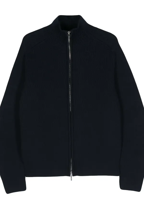 Jacquemus Le Cardigan Zippé stickad jacka - Blå
