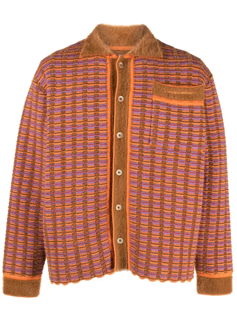 Jacquemus Le Macio stickad kofta - Brun