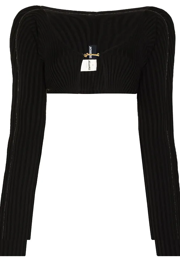 Jacquemus Le Maille croptop - Svart