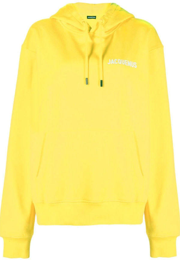 Jacquemus Le Sweatshirt hoodie med logotyp - Gul