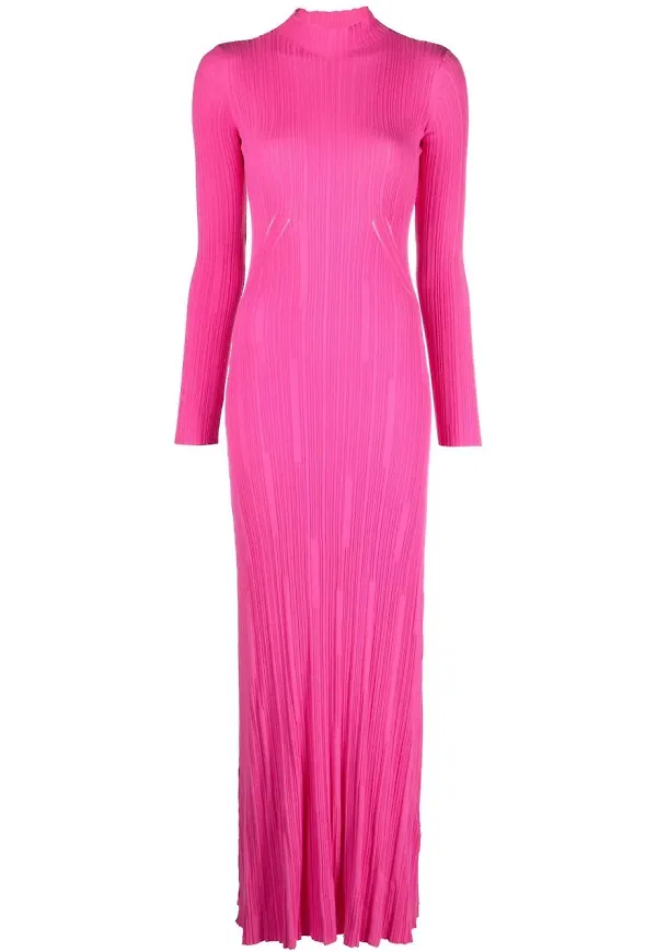 Jacquemus Lenzuolo plisserad långklänning - Rosa