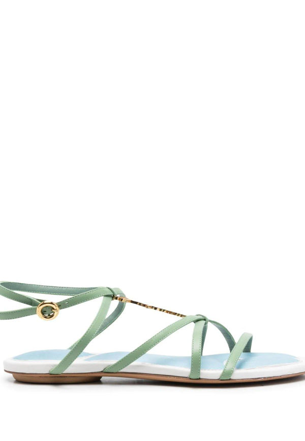 Jacquemus Les Sandales Pralu Plates sandaler - Grön