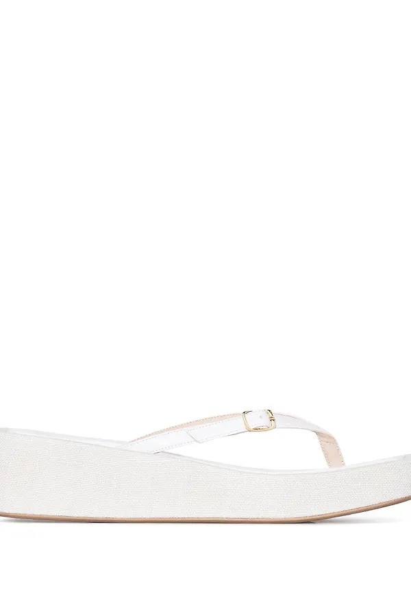 Jacquemus Les Tatanes Lin platåsandaler - Vit