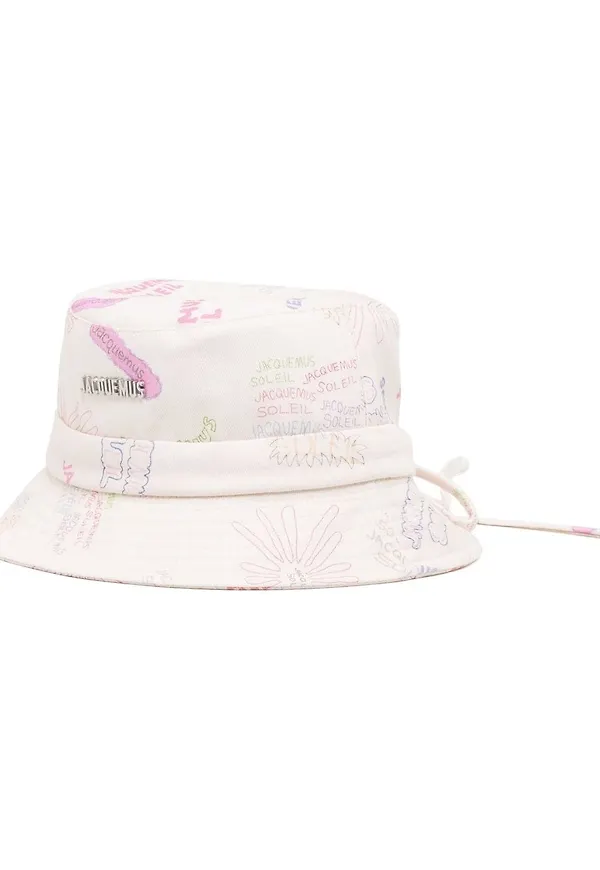 Jacquemus logo-print bucket hat - Neutral