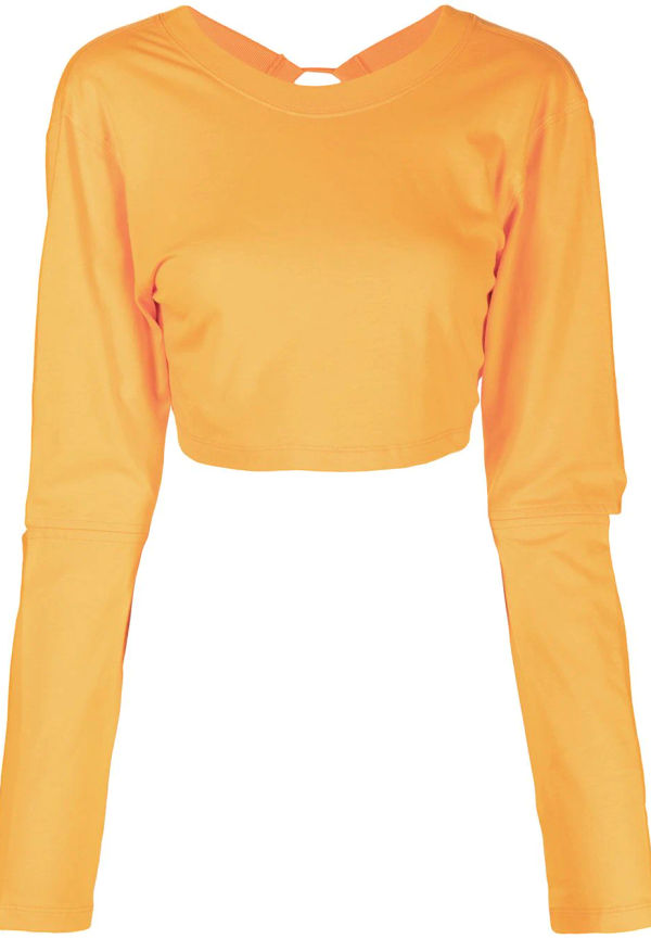 Jacquemus långärmad croptop - Orange