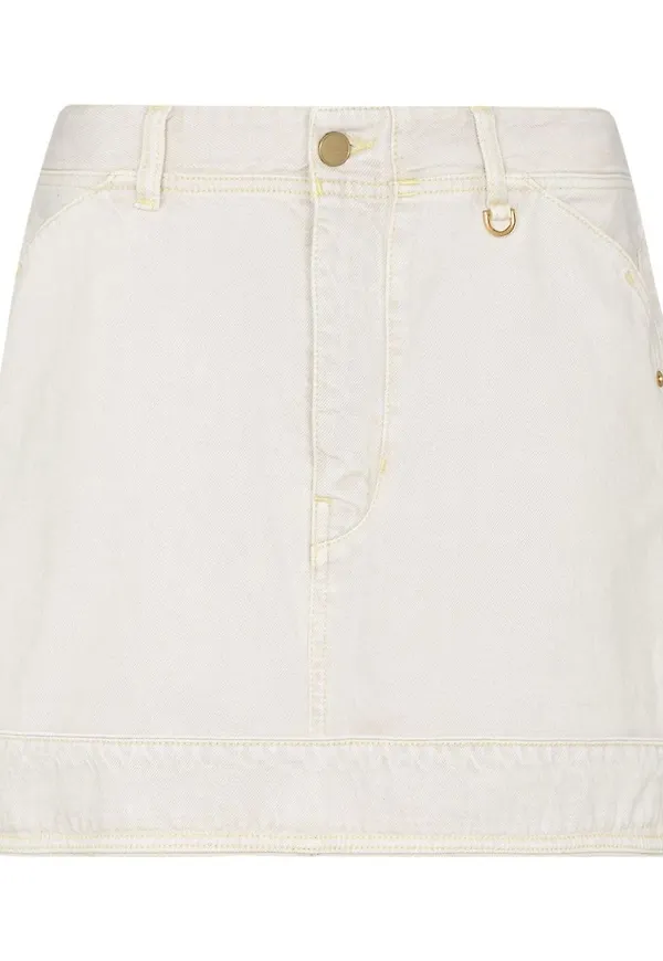 Jacquemus minikjol med kontrastsöm - Neutral