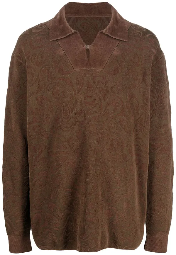 Jacquemus mönstrad skjorta i jacquard - Brun