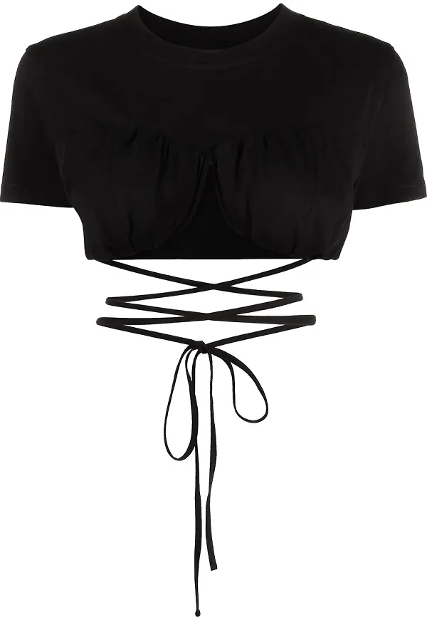 Jacquemus omlottblus med bygel - Svart