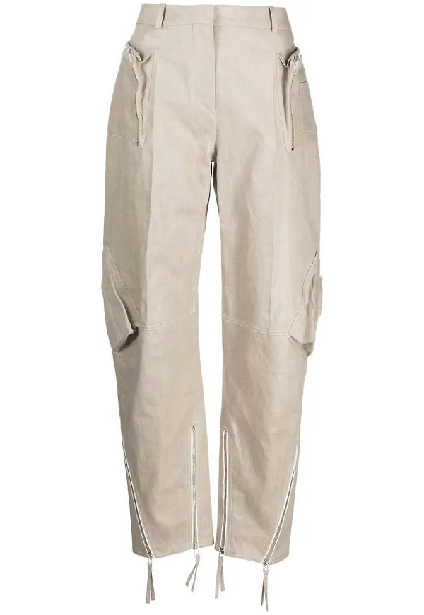 Jacquemus Papier avsmalnande cargobyxor - Brun