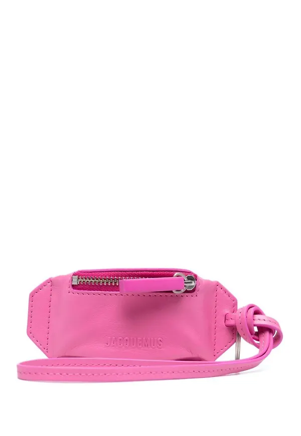 Jacquemus plånbok med nyckelring - Rosa