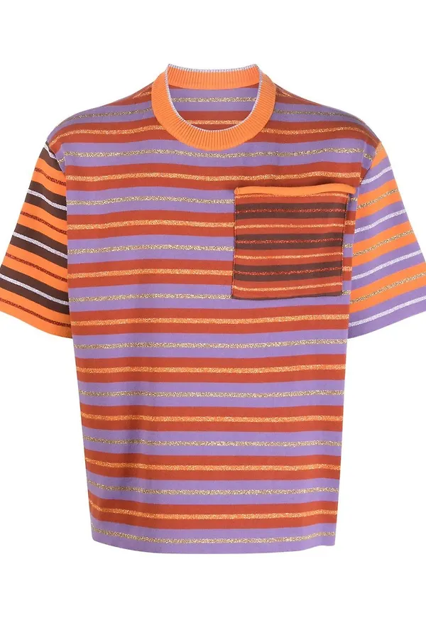 Jacquemus randig t-shirt - Lila