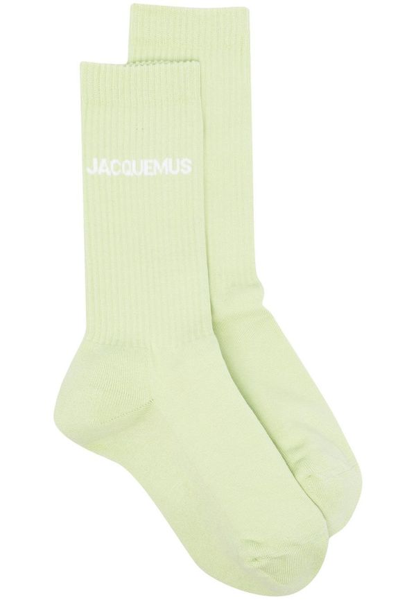 Jacquemus ribbade strumpor med logotyp - Grön