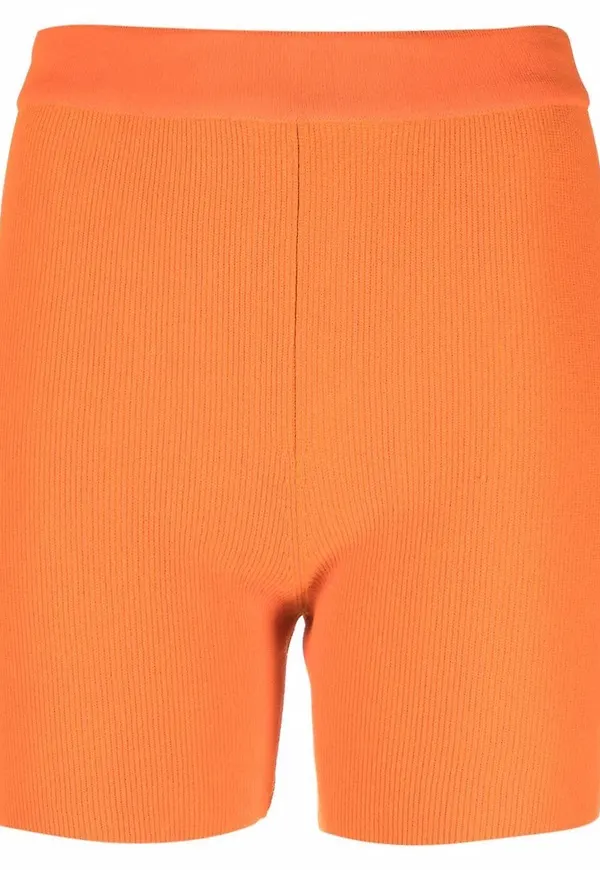 Jacquemus ribbstickade cykelbyxor - Orange