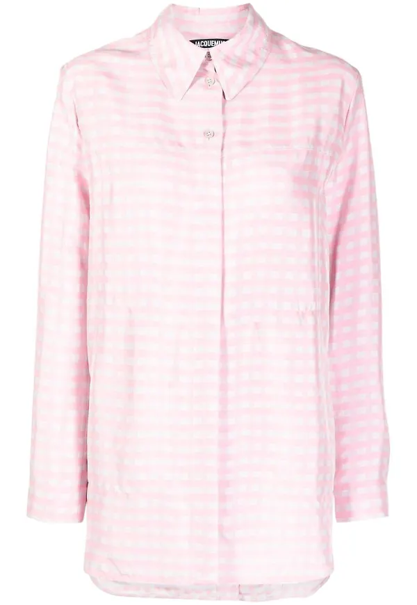 Jacquemus rutig skjorta - Rosa