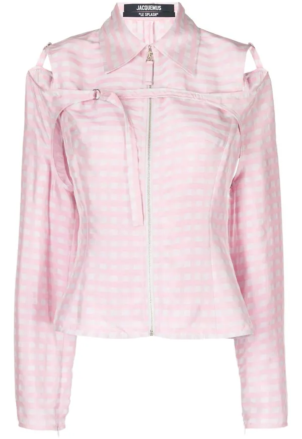Jacquemus rutig skjorta - Rosa