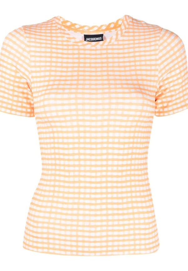 Jacquemus rutig t-shirt - Orange
