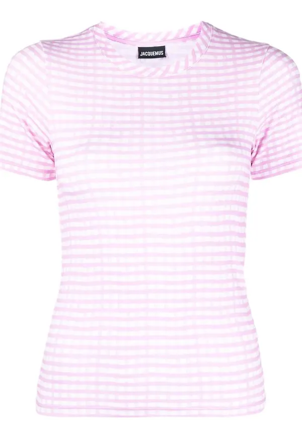 Jacquemus rutig t-shirt - Rosa