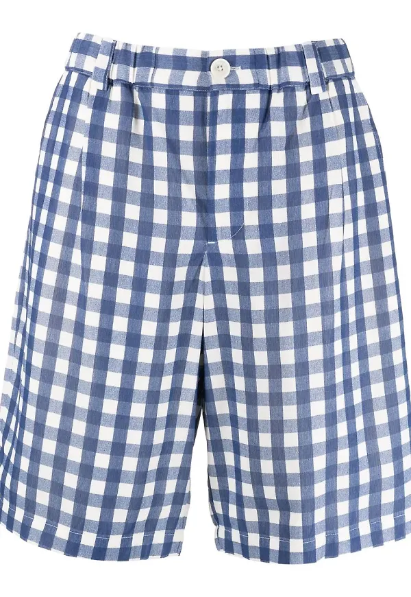 Jacquemus rutiga bermudashorts - Blå