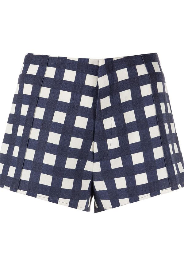 Jacquemus rutiga minishorts - Blå