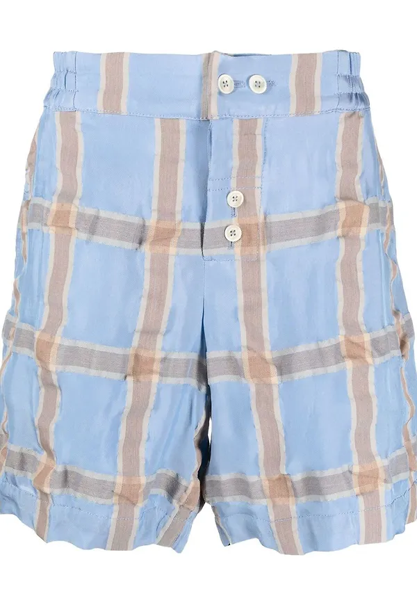 Jacquemus rutiga shorts - Blå