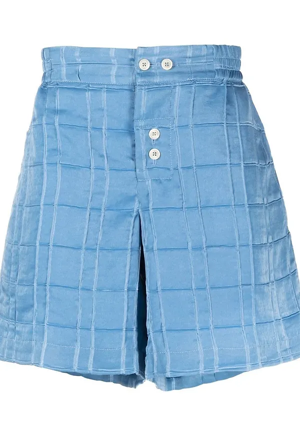 Jacquemus rutmönstrade bermudashorts - Blå