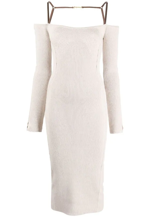Jacquemus Sierra baraxlad klänning - Neutral